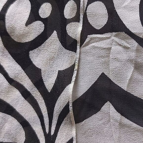 Vtg tri-tone chiffon damask pattern and horse motif - Picture 5 of 11